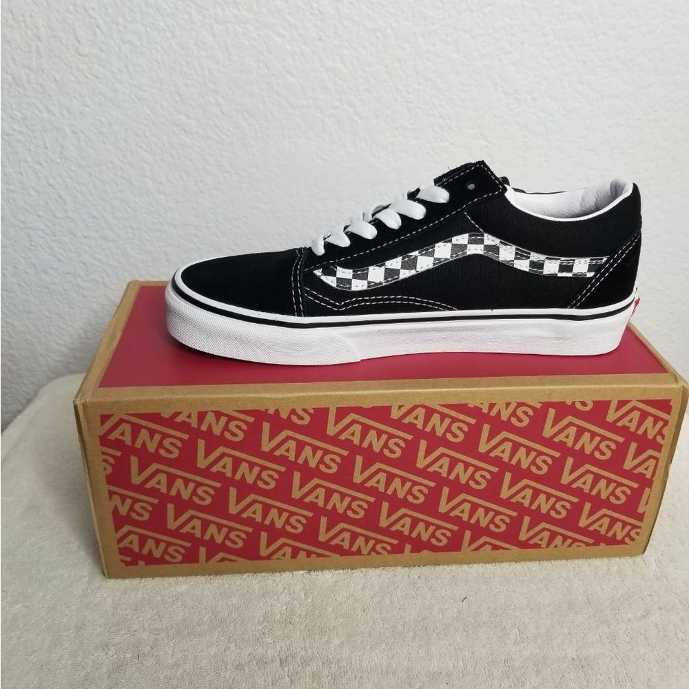 Van's Old Skool Checker Floral Sneaker Shoes Sz7.5 Womens New - Picture 4 of 8